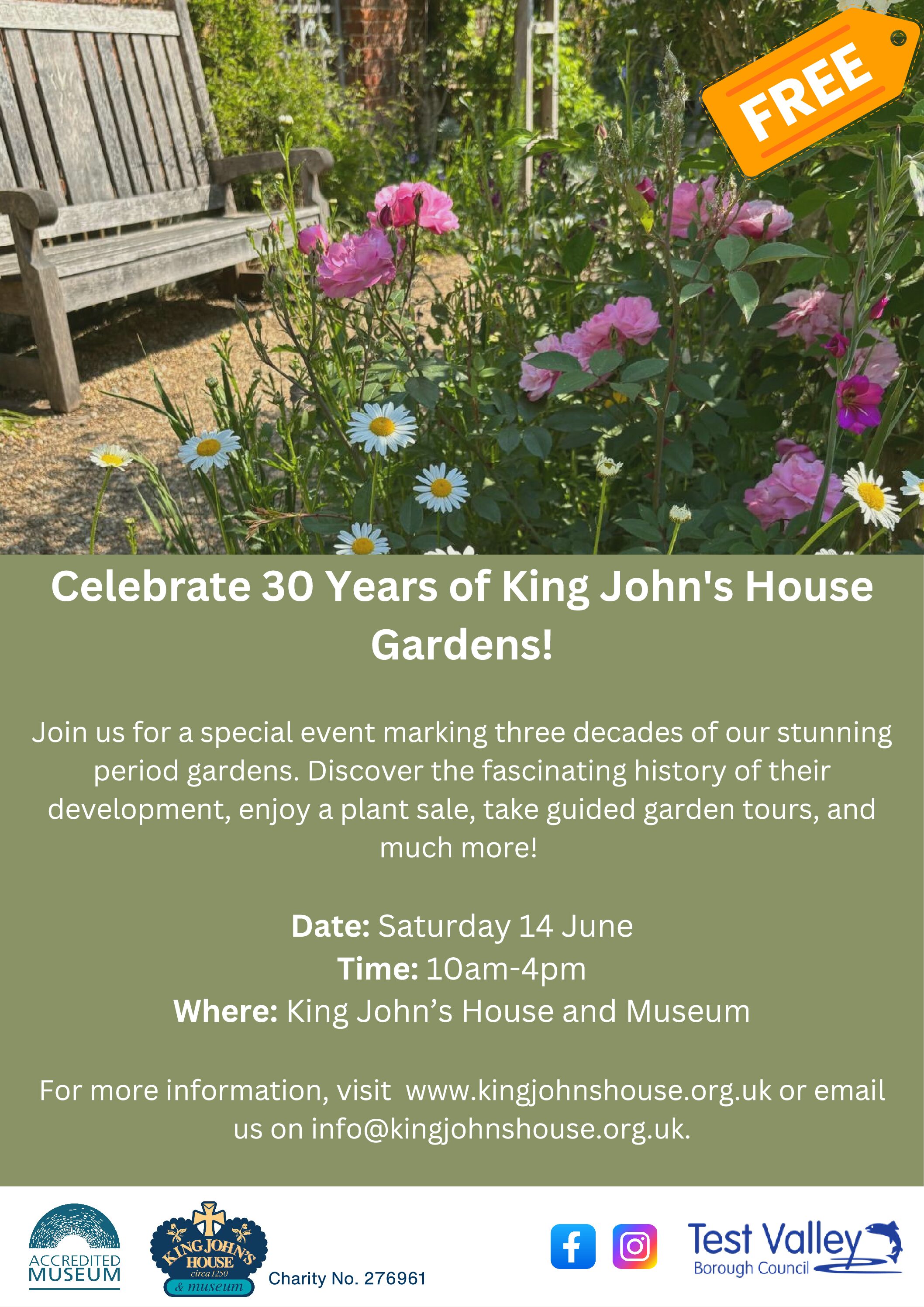 30th Anniversary of King John's House Gardens