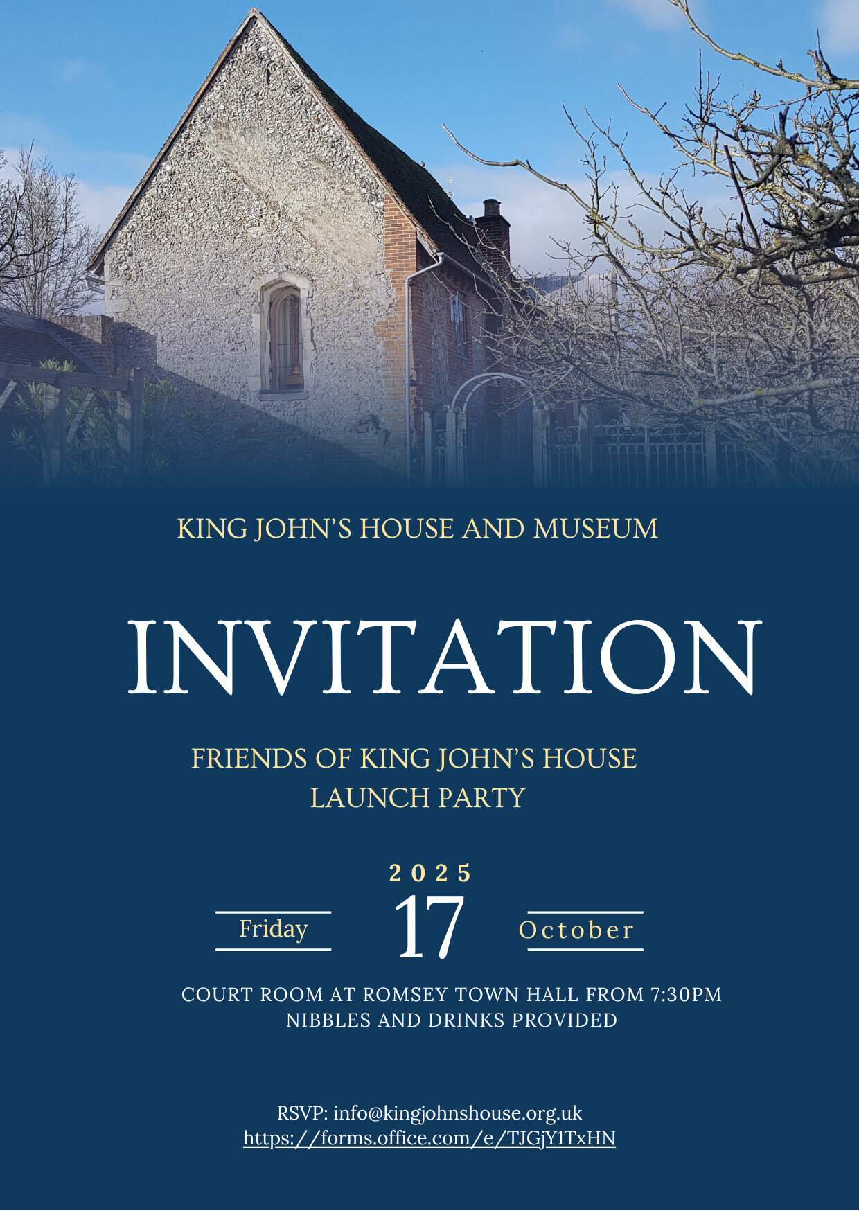 Friends of King John's House Invitation